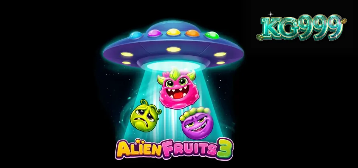 Alien Fruits 3 স্লট গেমের নিয়ন মহাকাশ থিমযুক্ত ইন্টারফেস